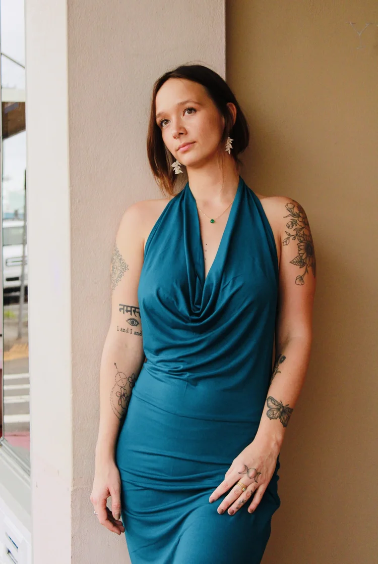 green emerald velvet dress Nani Dress  Manuheali'i