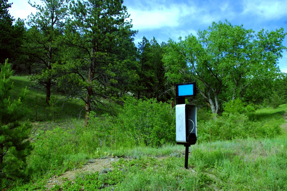 "The sound of your voice is like a touch from a distance," mixed-media installation (2013) by Ryan Wade Ruehlen