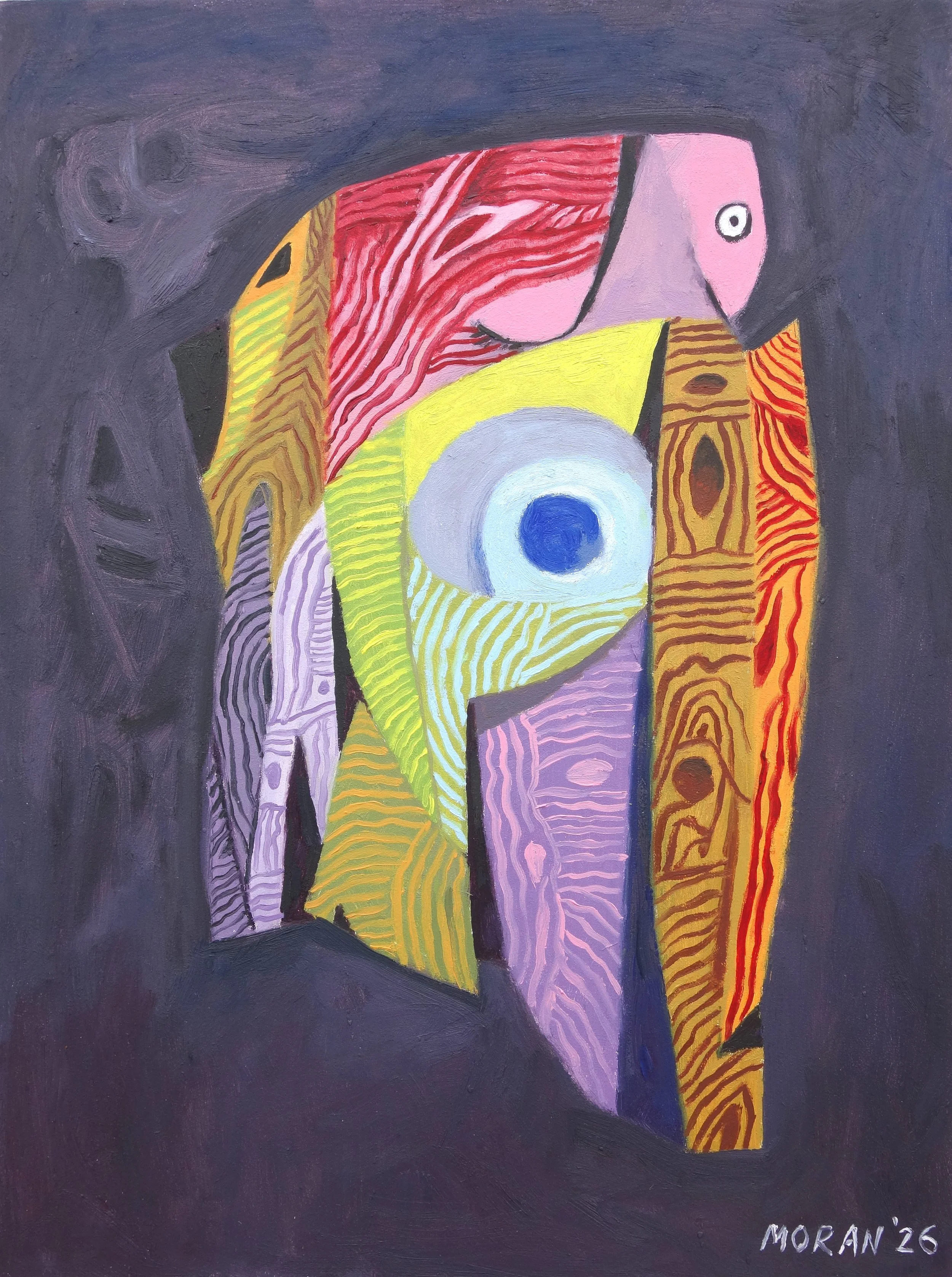 The Glimpse
  
 
The mask embodies
primitive vibrations of
a dark, unknown fear.
  
Oil on panel, 9 in x 12 in