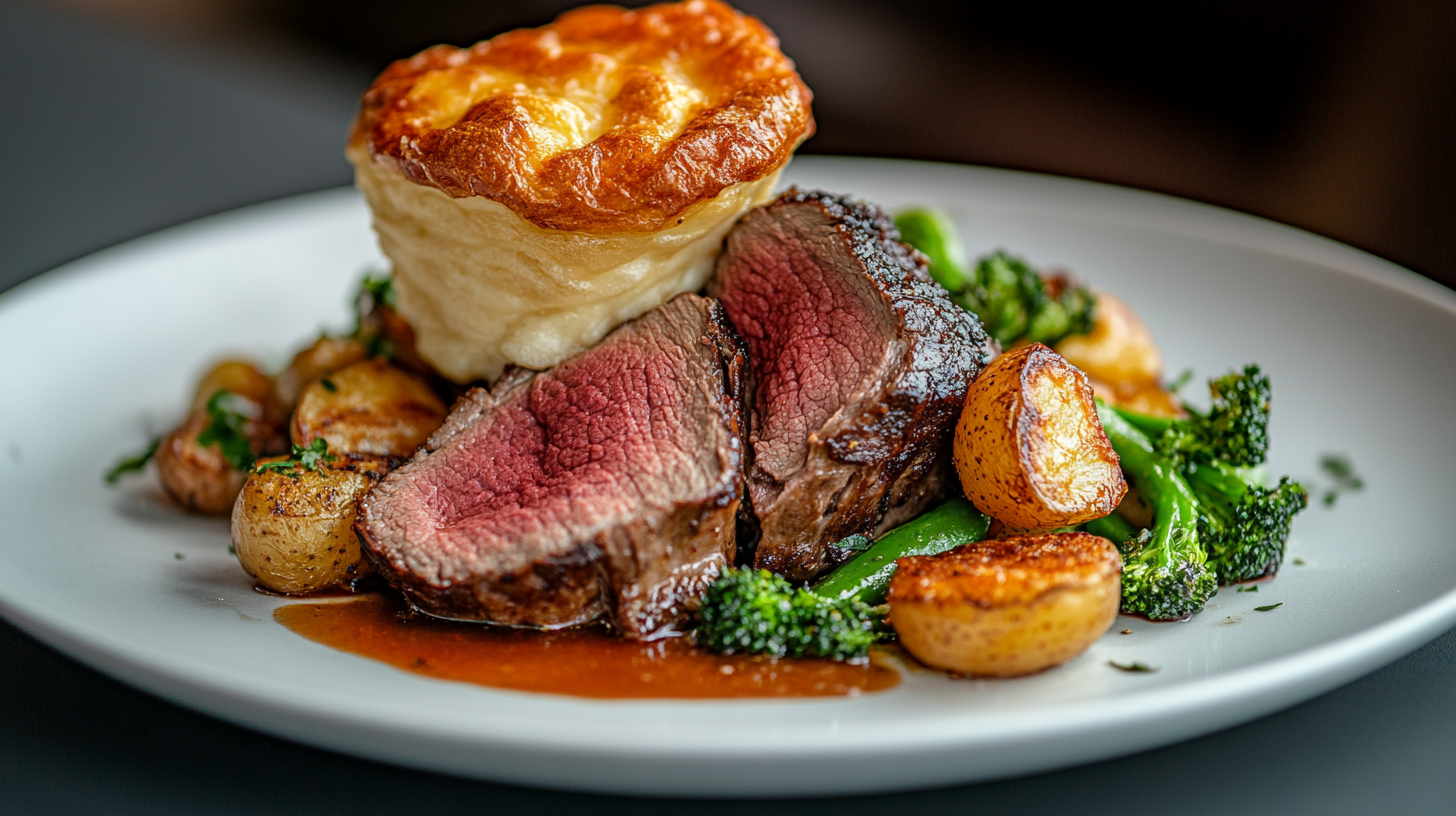 6. A hero shot of the plated Sunday Roast.