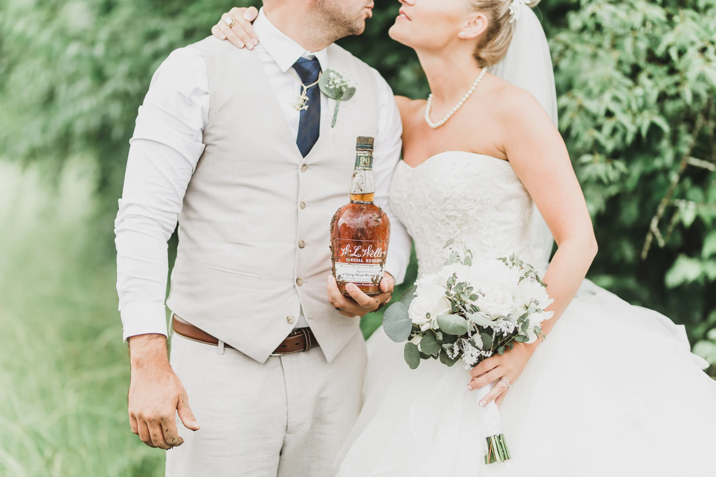 Digging for bourbon  and stealing kisses