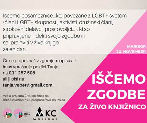 Iščemo zgodbe za Živo knjižnico