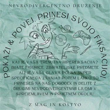 Nevrodivergentno druženje: pokaži &amp; povej