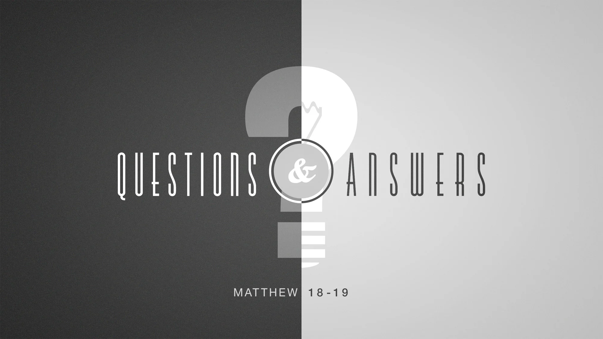  How Often Will I Forgive My Brother?  Four Questions #2