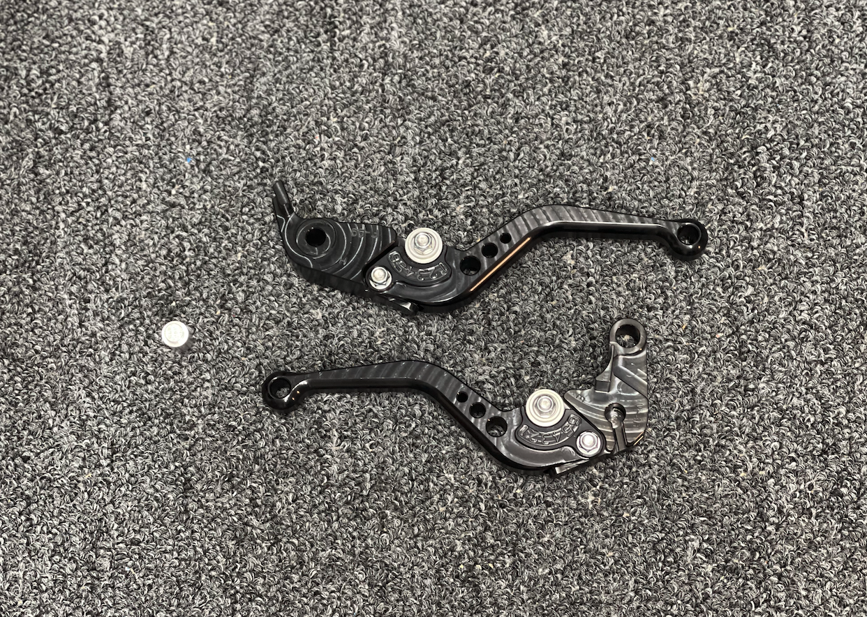 Pazzo Brake / Clutch Lever Set Billet 6061 Aluminum (Short) — JL 
