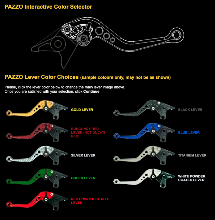Pazzo Brake / Clutch Lever Set Billet 6061 Aluminum (Short) — JL 