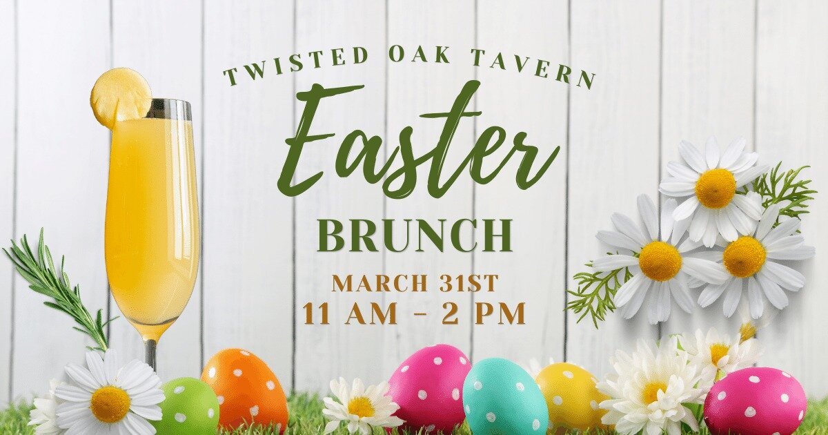 Easter is just a hop away! 🐰 🐣 🐇
To book an Easter Brunch reservation click the link ➡
https://www.twistedoaktavern.pub/reservations
🌸Easter Brunch served from 11 am - 2 pm🥚