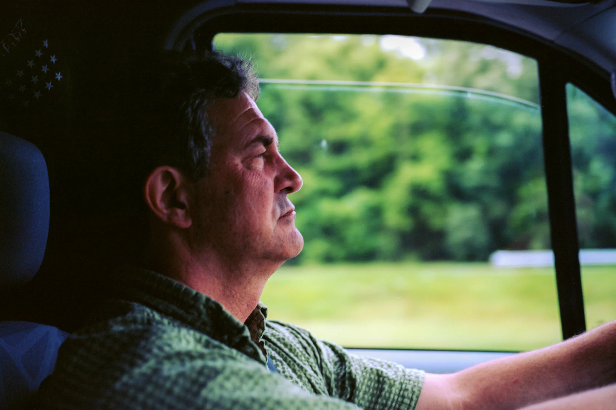 Portrait of Dad driving...