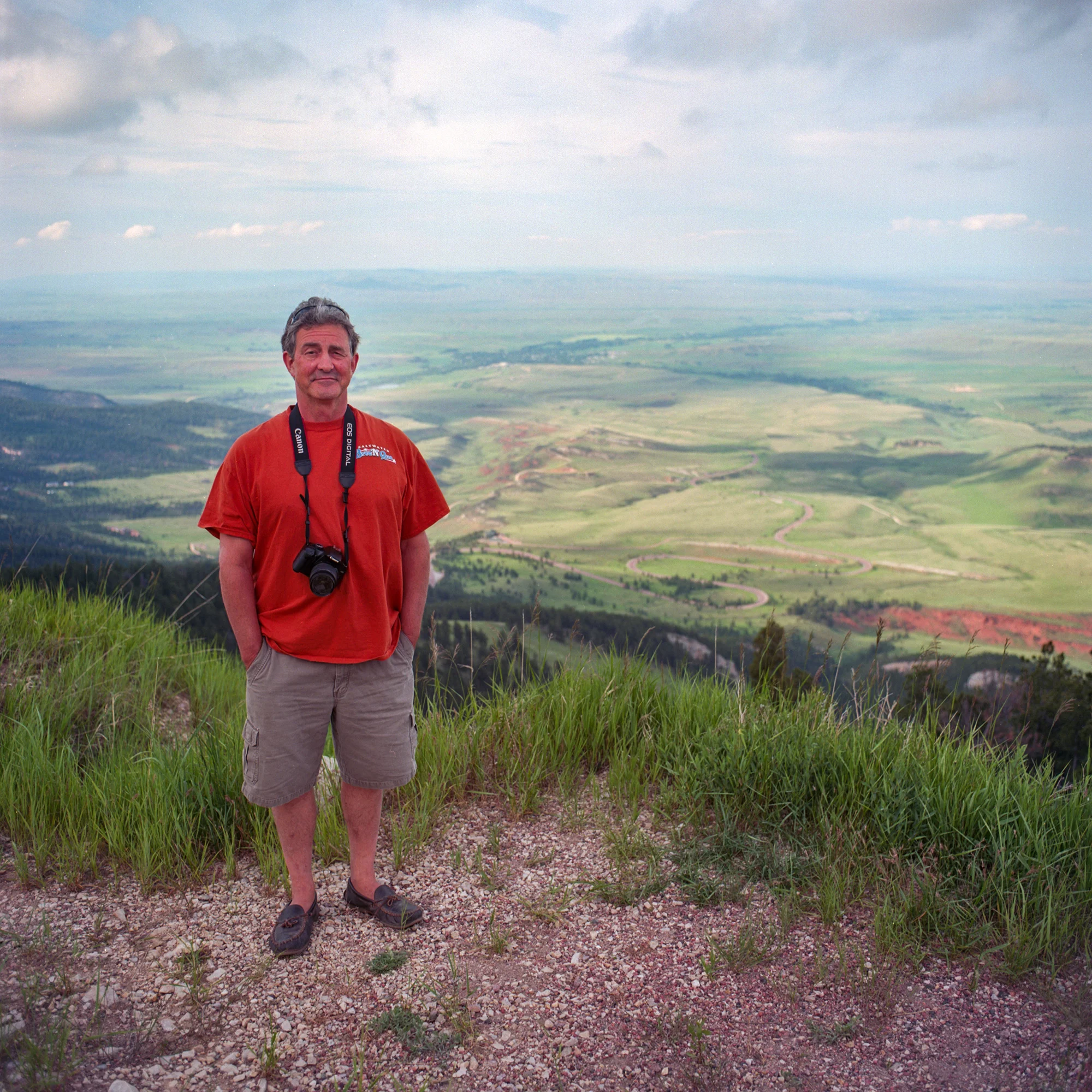 Dad at the vista overlooking eastern Wyoming.