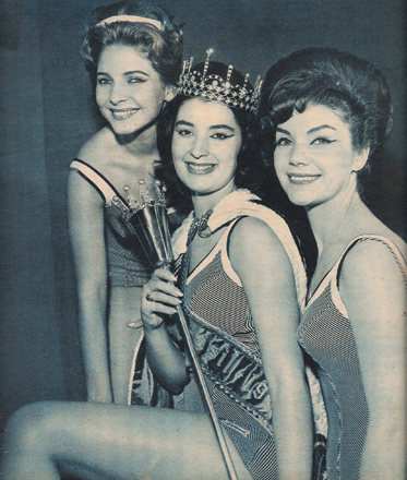 Alda (esq) realizou seu sonho e foi a Paris e Londres, onde disputou o Miss Mundo; Stael (c) foi ao Miss Universo, e Vera (d) foi a Long Beach.