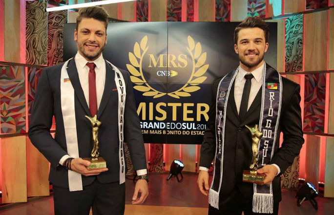 Felipe Haeffner de Passo Fundo (dir) é o Mister Rio Grande do Sul CNB 2018. Rodrigo Reis, de Novo Hamburgo, foi vice (foto/divulgação).