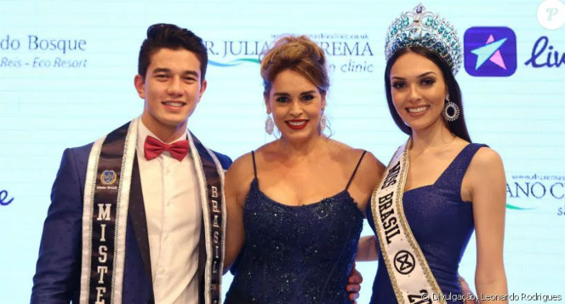 Matheus Song, Mister Brasil CNB 2017, Suzy Rêgo, atriz global que foi vice-Miss Brasil Mundo em 1984, e Gabrielle Vilela, Miss Brasil Mundo 2017.