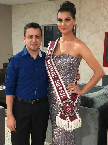 Willian Freitas e a Miss Brasil Mundo 2007, Regiane Andrade.