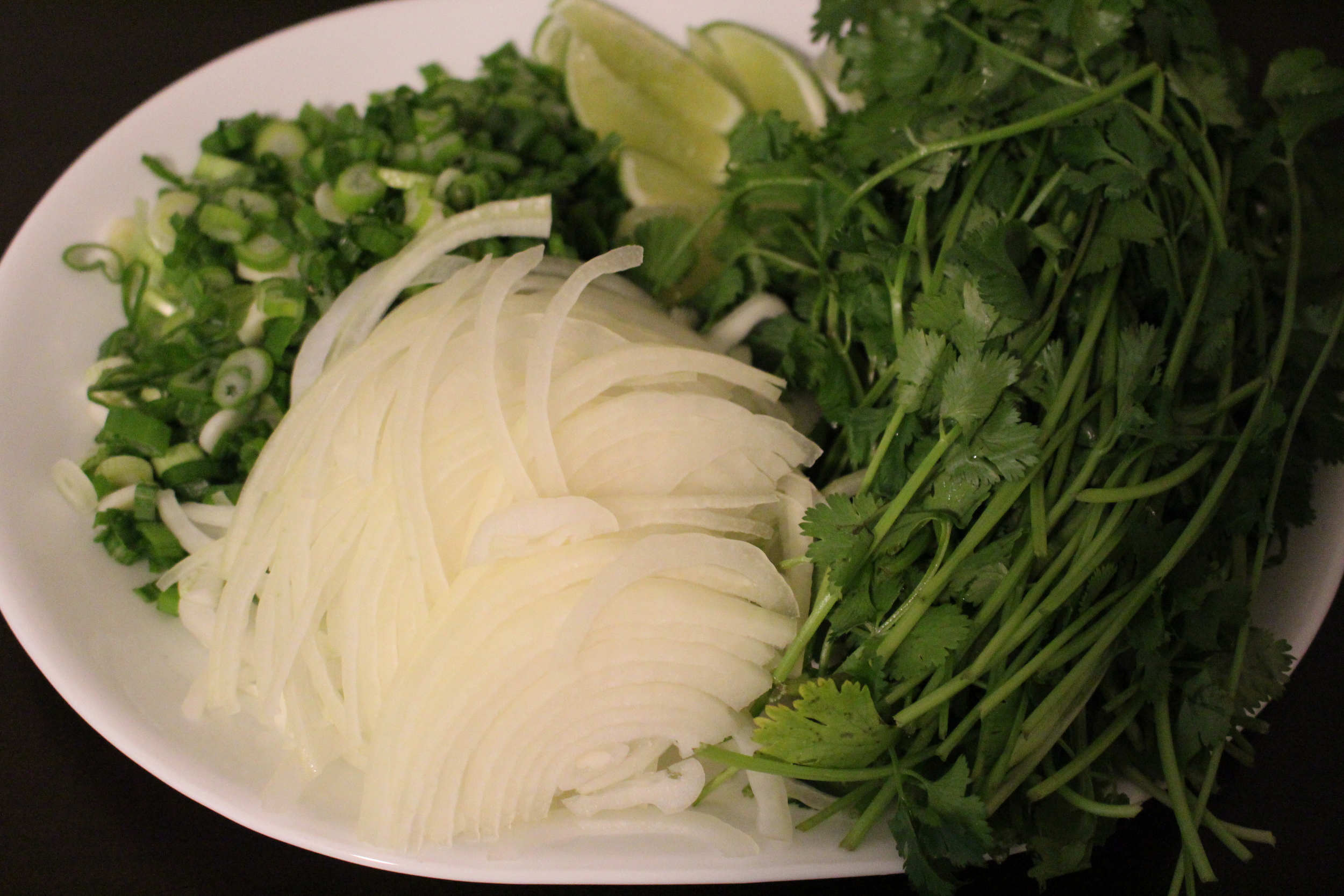 Scallions, lime, green onions, cilantro