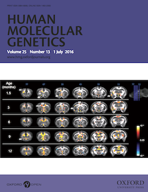 Roy's paper featured on the cover of HMG