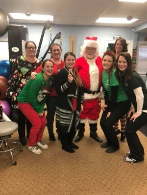 For Christmas, Santa came by our office to visit the staff and the patients.