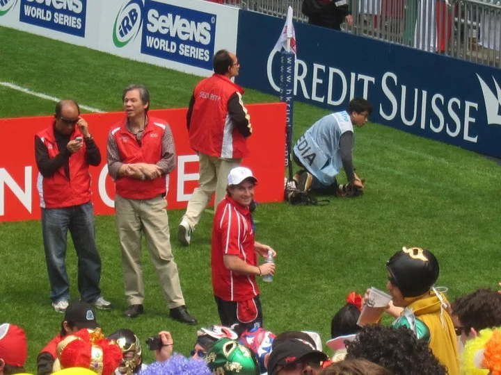 Steve getting some banter from the South Stand