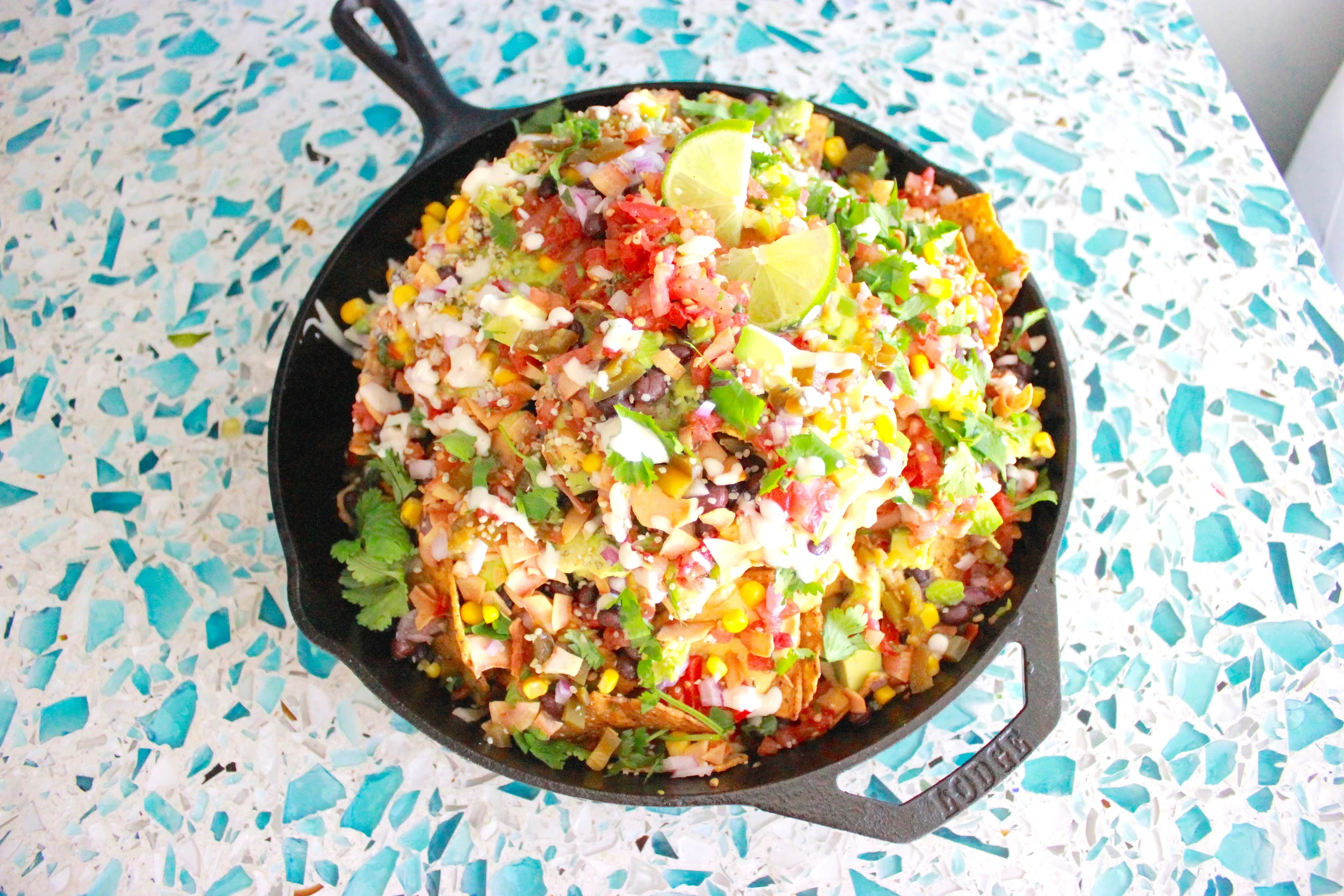 Vegan Superbowl Nachos by Charles Chen