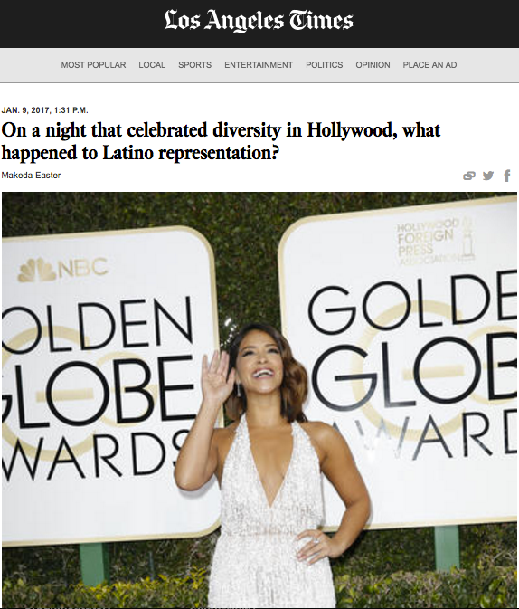 Los Angeles Times cites NHMC's call to increase opportunities for Latinos in entertainment