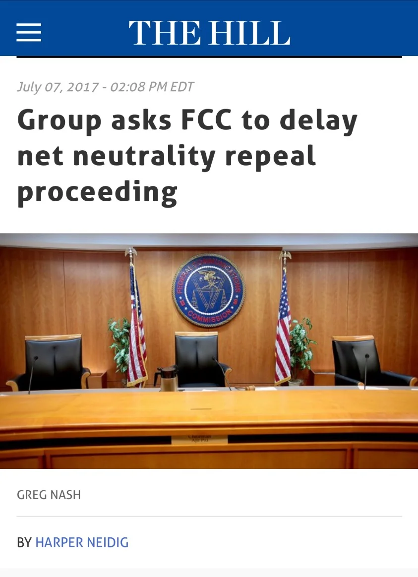 The Hill on NHMC's FOIA Fight for Net Neutrality 