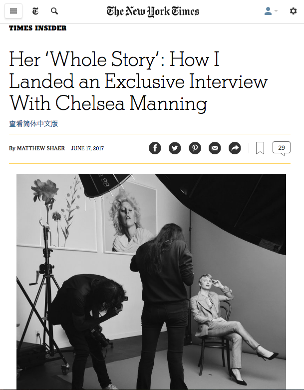 The Inside Story of New York Times Magazine's Cover Piece on Chelsea Manning