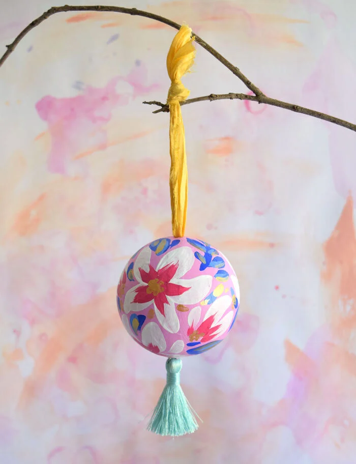 Winter Blossom Hand Painted Ornament Julie Marriott Winter Blossom Hand Painted Ornament Julie Marriott