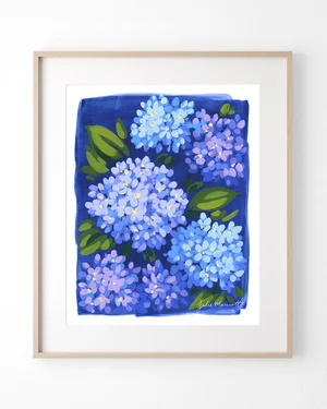Blue Hydrangea - Art Print — Julie Marriott