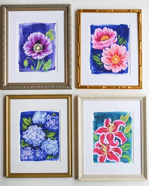 Blue Hydrangea - Art Print — Julie Marriott