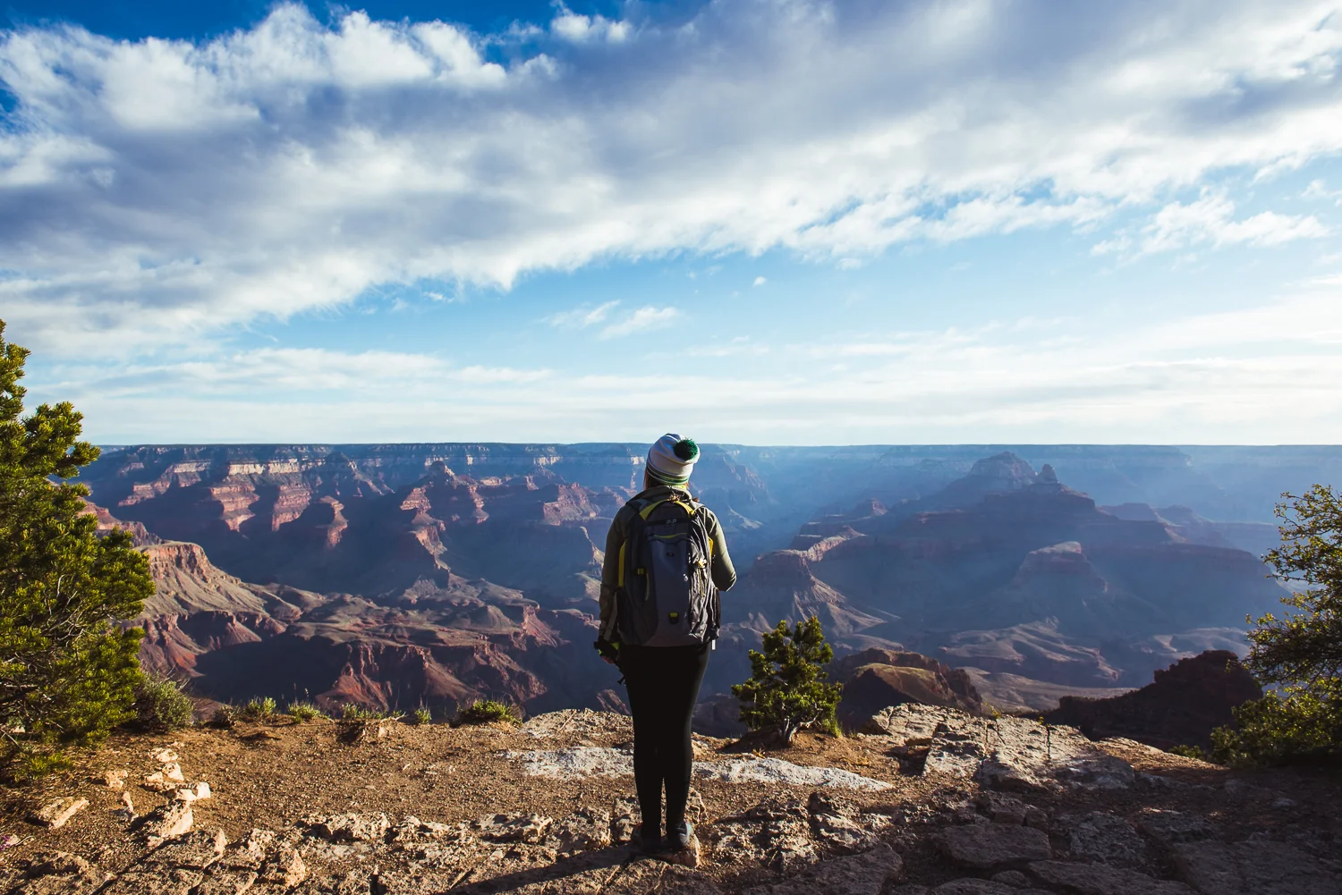 It was amazing getting to experience the southwest with my wife, Ashley. While I had been to the Grand Canyon before, she had never been. It was awesome seeing her reaction as the sun rose revealing the true beauty and vastness of the canyon. This photo was taken shortly after sunrise as we made our way towards the South Kaibab trailhead. All in all, we spent roughly 12 hours at the park (from 2am-2pm). Together, we spent the night under the stars, hiked the trails, and enjoyed breathtaking views. 