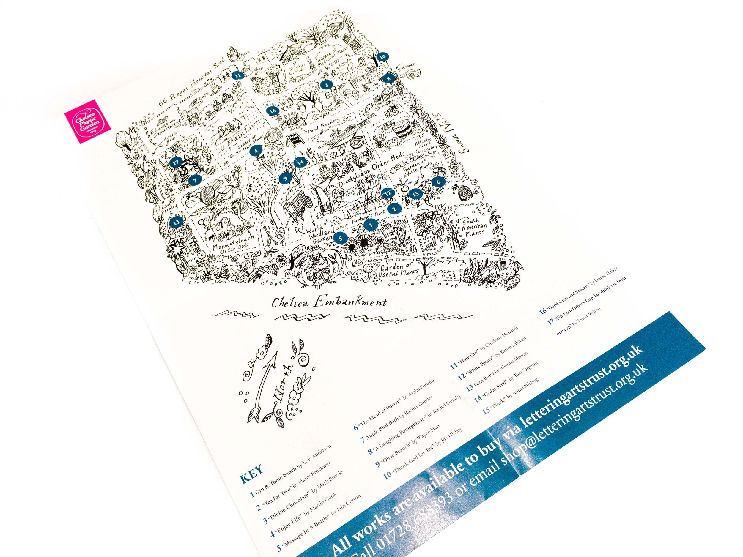 Chelsea Physic Garden leaflet by James Oses, image 1