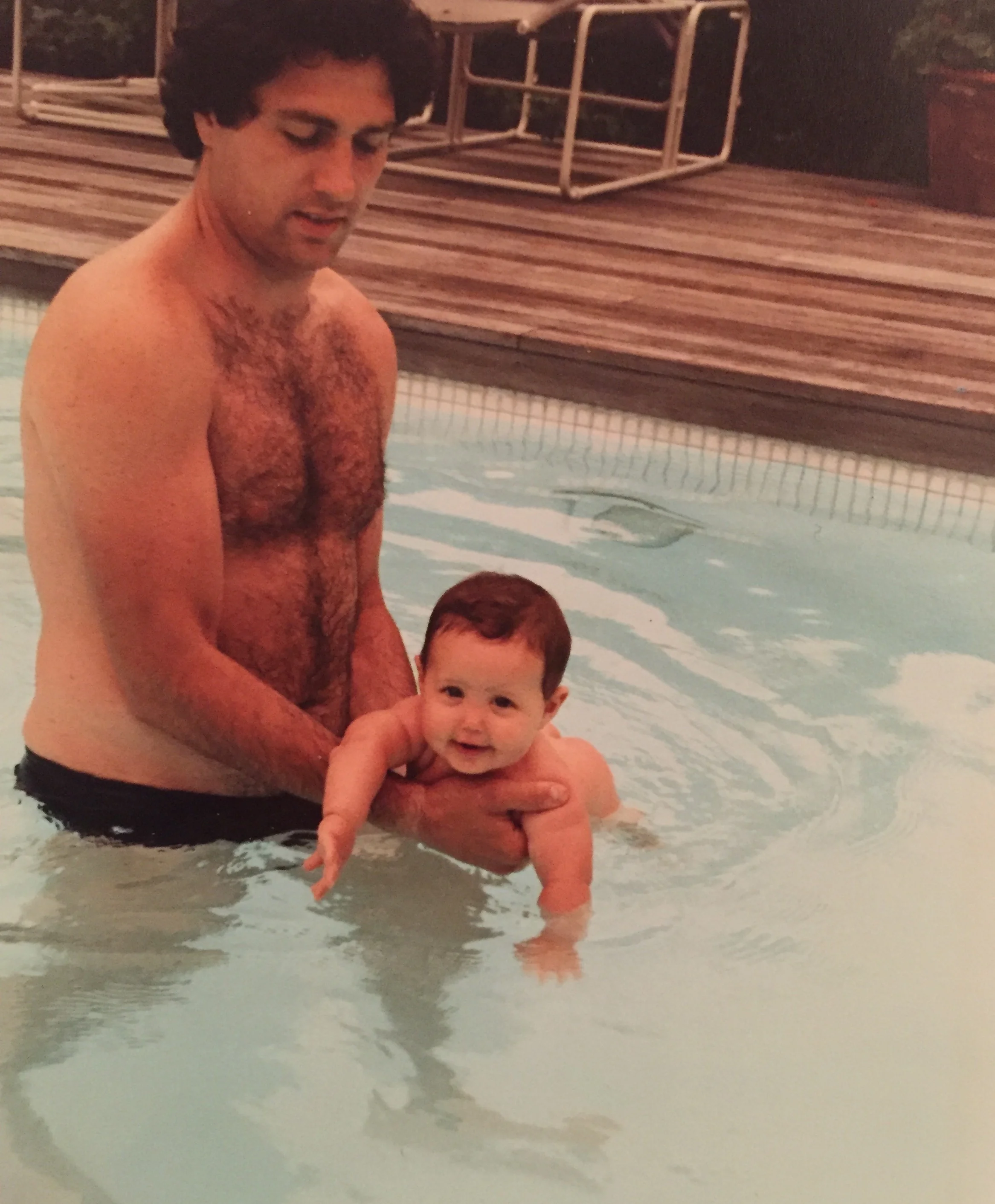 Swim little Leah, swim!