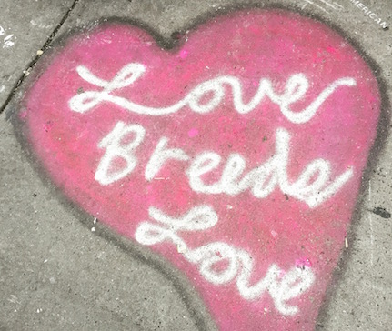 Seen on the sidewalk. This is what it's all about.
