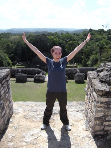 I know, I look awesome but I just climbed up a huge Mayan temple. 
