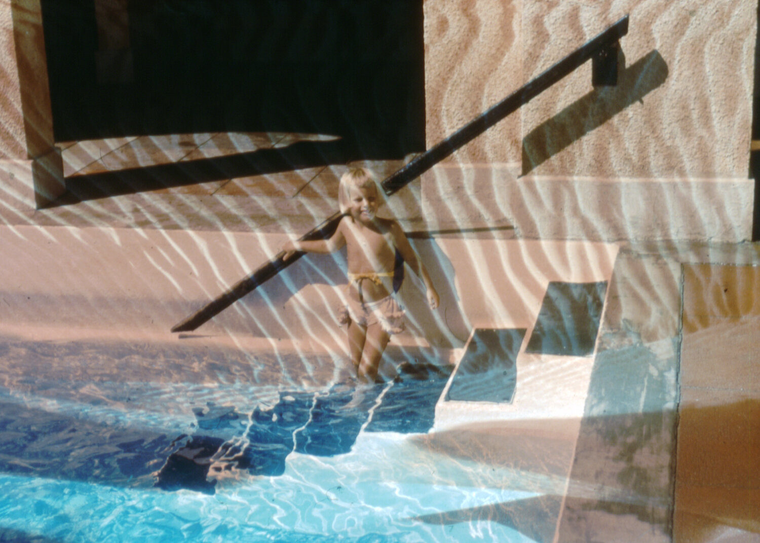  Swimming in The Deep End | HEYDT | 2018 | Chemically processed Hybrid Slide Transparencies | 35in x 25 in | $4500 