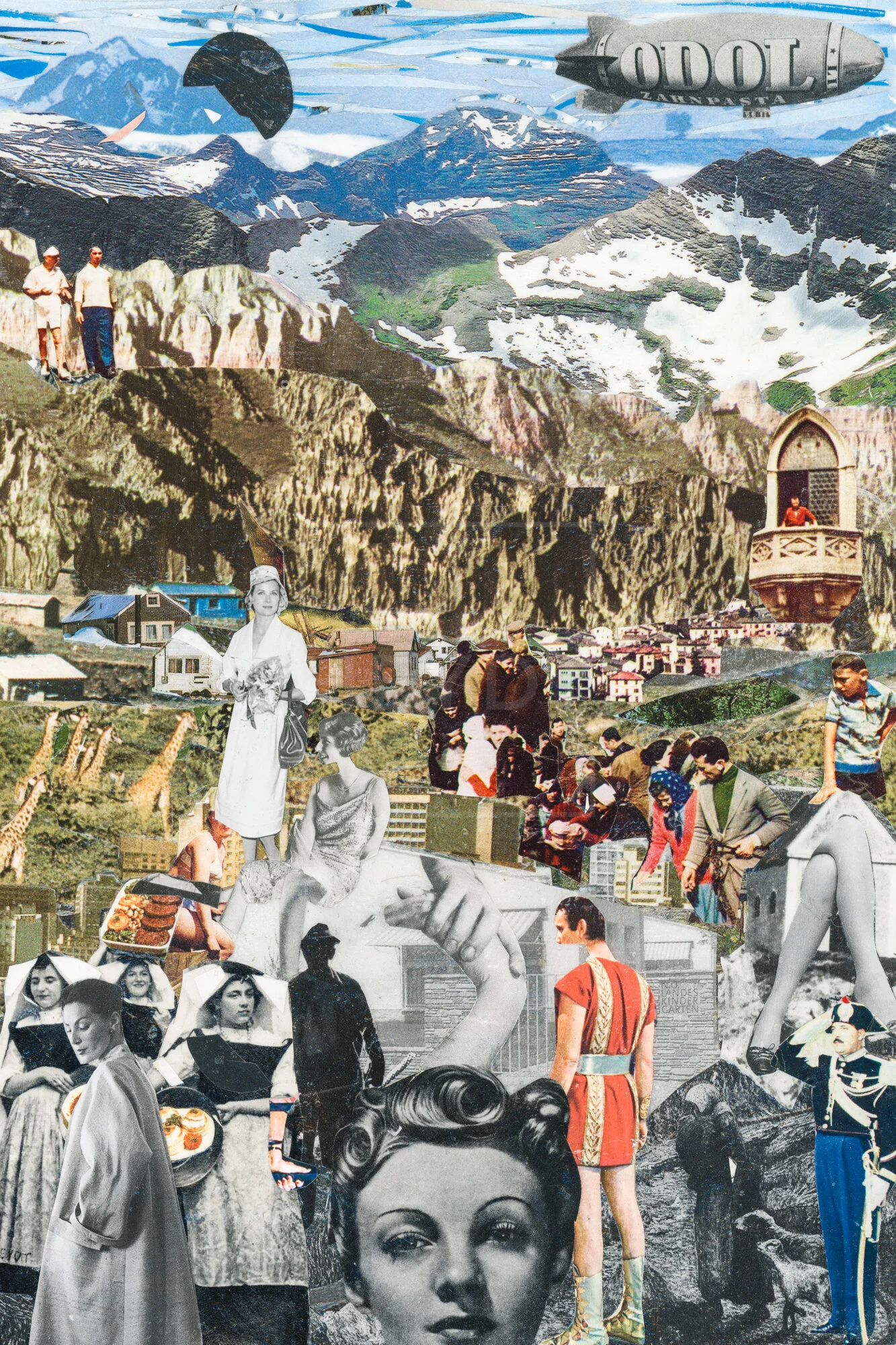  HEYDT | 2019 | Verschrankung | Original Mixed Media Hand Cut Collage on Panel | 9in x 12in | $3000 