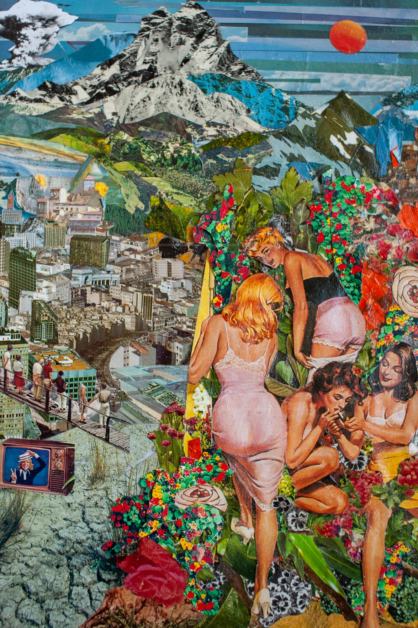  HEYDT | 2019 | Verschrankung | Original Mixed Media Hand Cut Collage on Panel Framed | 12 x16in |$4000 