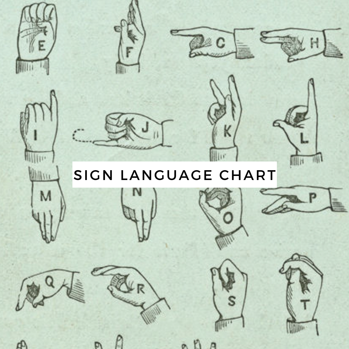 Sign Language Chart