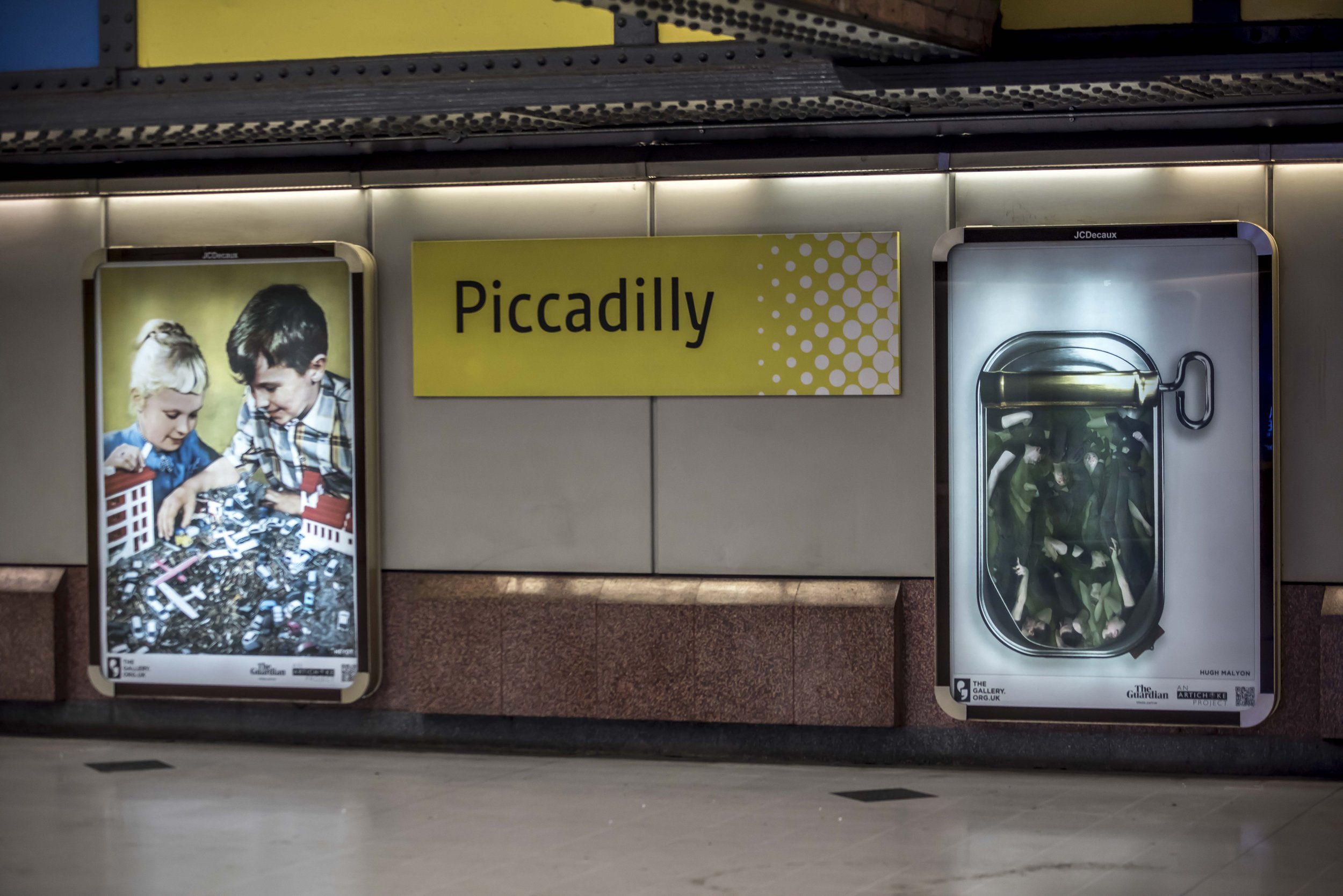 ‘Last to inherit’ (2020) by HEYDT and ‘Forced into a ‘TickBox’(2023) by Hugh Malyon. The Gallery, Season 2, 2023. Produced by Artichoke. Photo by Chris Payne. Piccadilly Metro, Manchester. Landscape 1.jpg