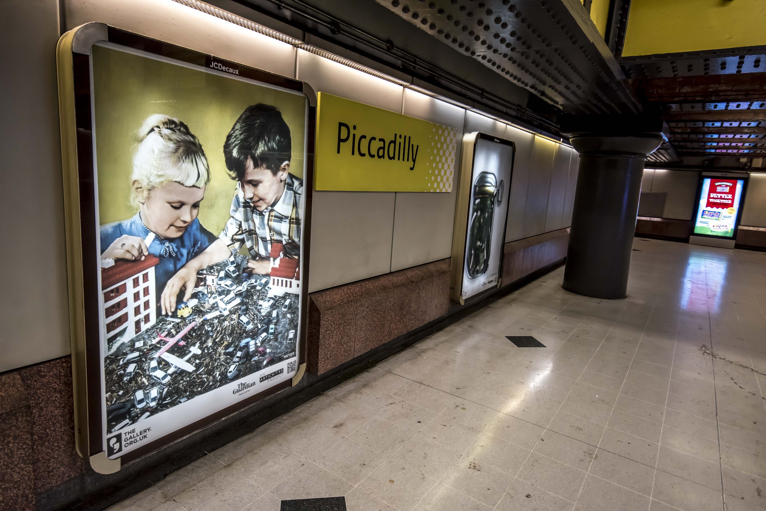 ‘Last to inherit’ (2020) by HEYDT and ‘Forced into a ‘TickBox’(2023) by Hugh Malyon. The Gallery, Season 2, 2023. Produced by Artichoke. Photo by Chris Payne. Piccadilly Metro, Manchester. Landscape 4.jpg