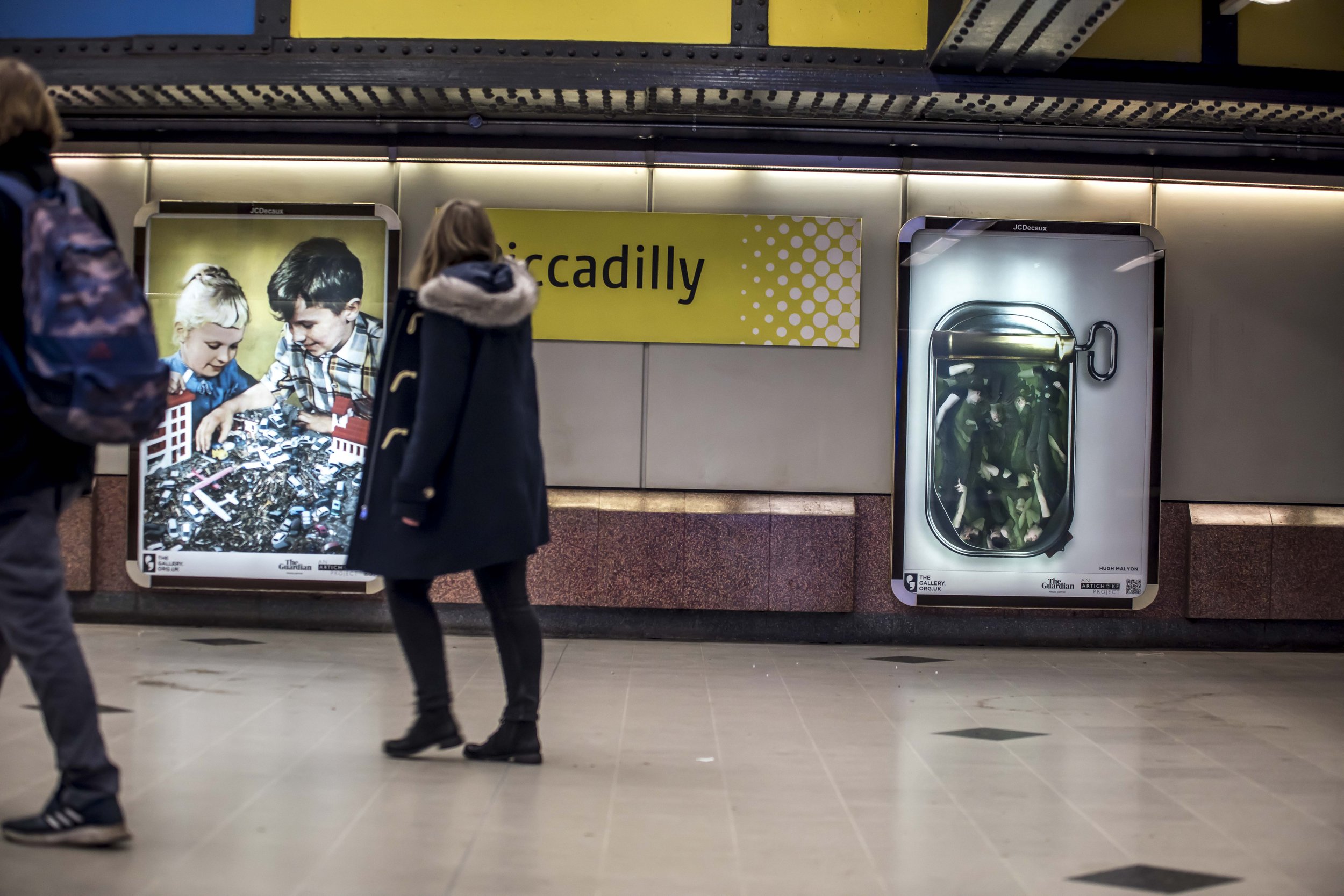 ‘Last to inherit’ (2020) by HEYDT and ‘Forced into a ‘TickBox’(2023) by Hugh Malyon. The Gallery, Season 2, 2023. Produced by Artichoke. Photo by Chris Payne. Piccadilly Metro, Manchester. Landscape 8.jpg