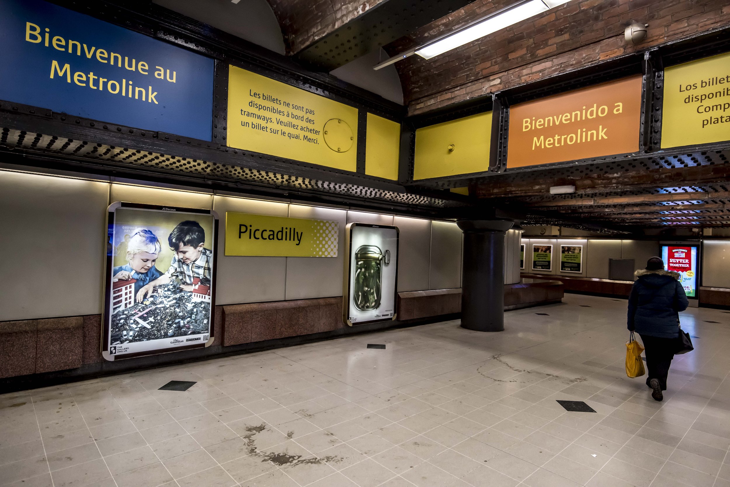 ‘Last to inherit’ (2020) by HEYDT and ‘Forced into a ‘TickBox’(2023) by Hugh Malyon. The Gallery, Season 2, 2023. Produced by Artichoke. Photo by Chris Payne. Piccadilly Metro, Manchester. Landscape 6.jpg