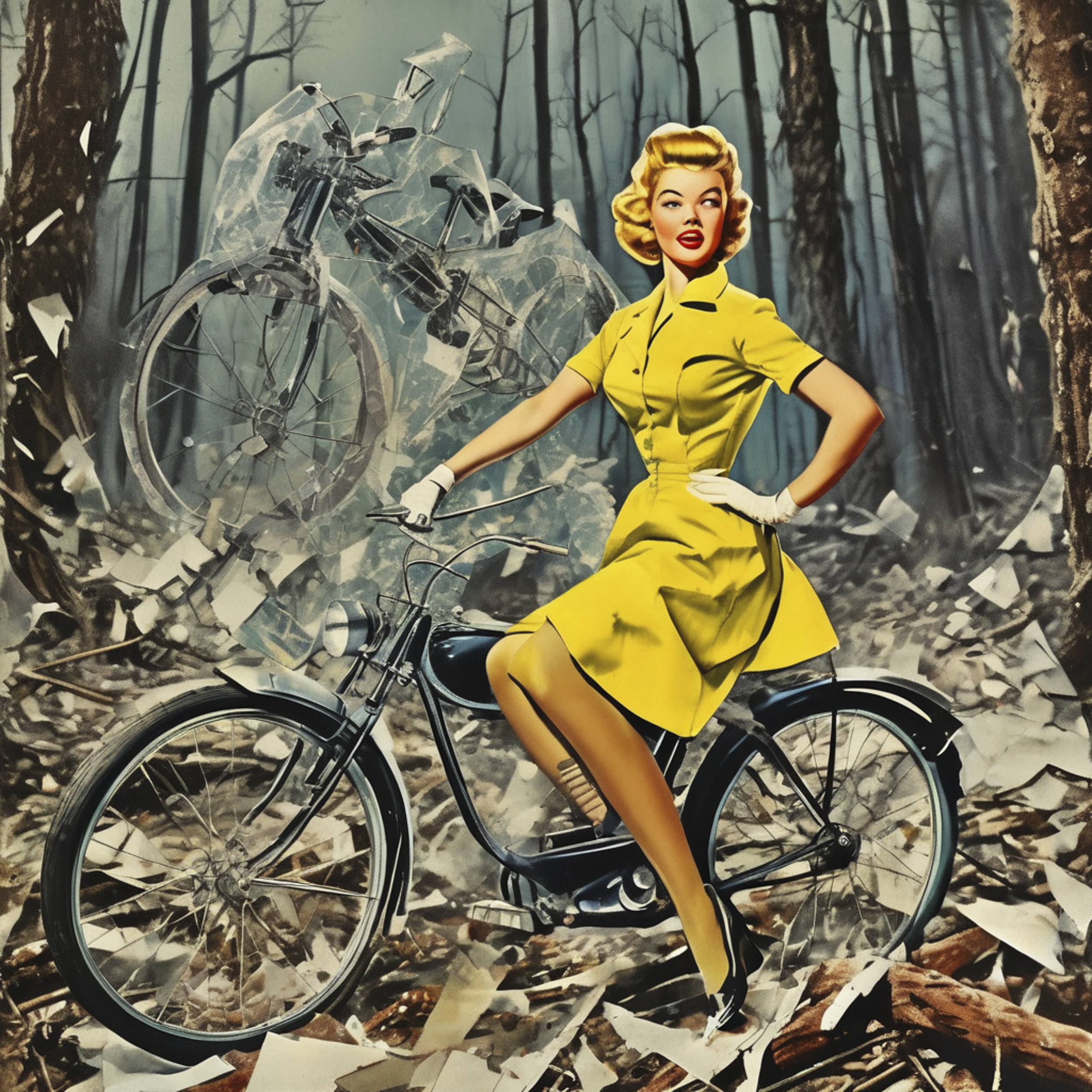 Cycling through Petrified Forrest - Complicit Complacent-HEYDT-2024-AiAssemblage-40x40in-1.png