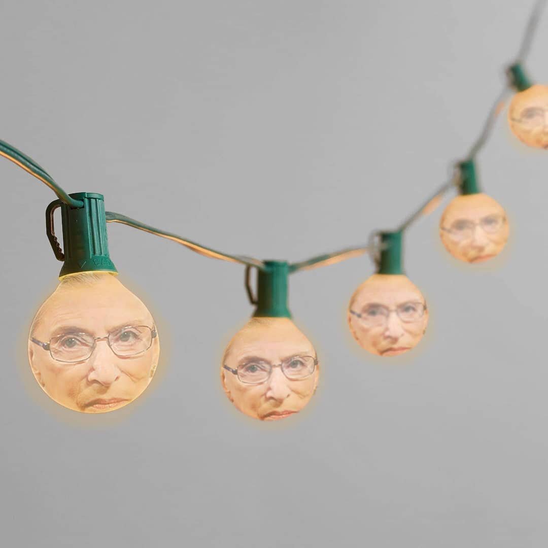 In honor of how truly and thoroughly fucked this country is without RBG in it, I present to you a bad photoshop from 2017 of RBG lights... like RGB lights... but singlehandedly capable holding our democracy together... ha...ha...haaaaa. Thank you Rut
