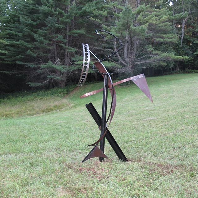 &quot;Exuberance&quot; 2010, recycled steel. Throwback Thursday back 9 years to my first big sculpture that helped start my art career. Big thanks to Charlet Davenport of Sculpturefest and artiat/friend Robert Markey who encouraged me and gave me an 