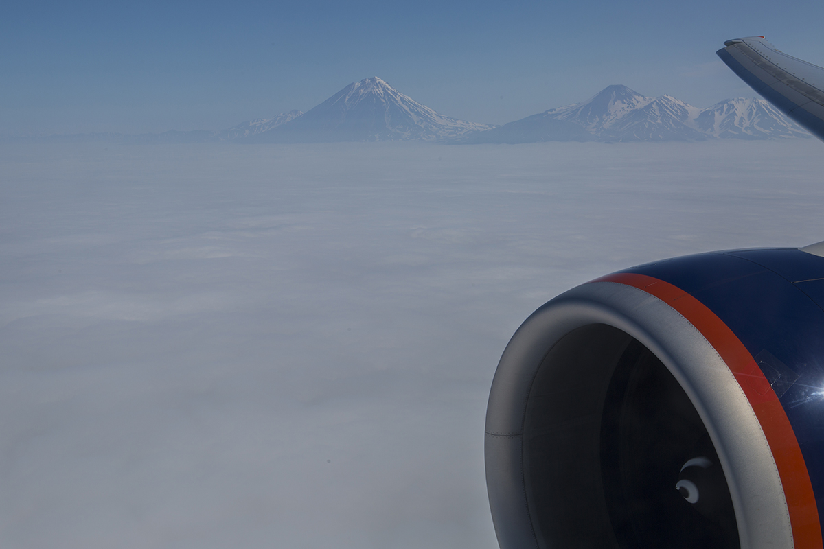 Anflug auf Kamtschatka