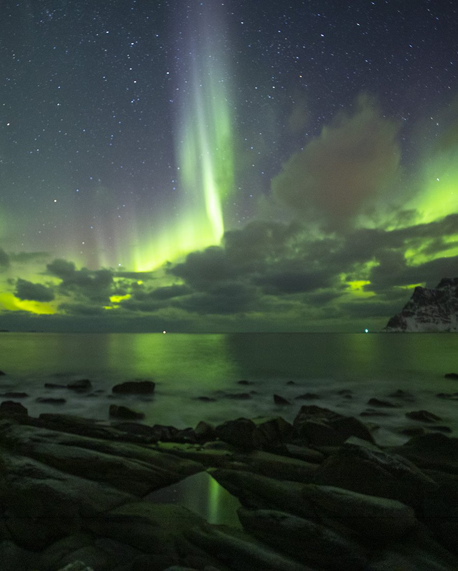  Utakleiv  canon 1 d x II  2,8 / 14 mm  13 sec  ISO 2000  22.02.2022  0:46 Uhr  -11C 