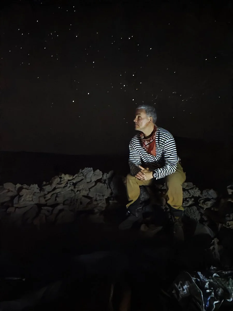  unser Schlafplatz unter dem Erta ale, ohne Zelt unter einem wunderschönen Sternenhimmel  Äthiopien  Januar 2026 