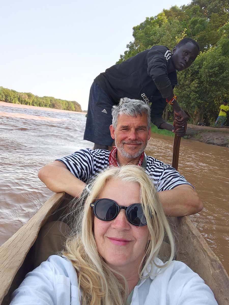  mit Steffi im Einbaum über den Omo  Omoland  Äthiopien  Februar 2026 