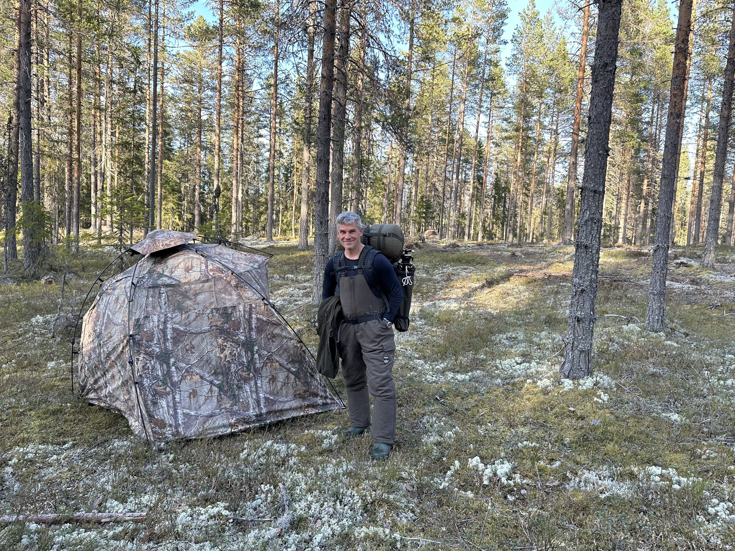  Das war unsere Unterkunft   für 6 Nächte   auf unserer Raufußhuhn Tour   an der Rena   Norwegen   im April 2026. 