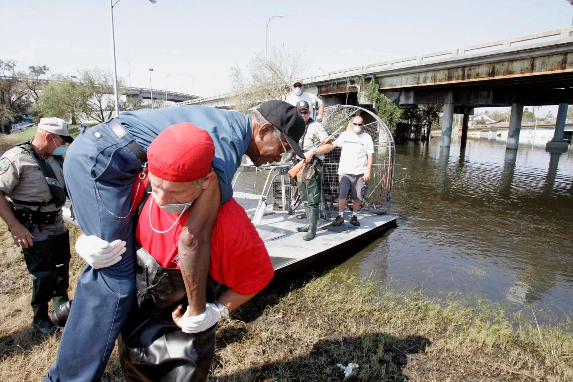 Medical rescue during Hurricane Katrina